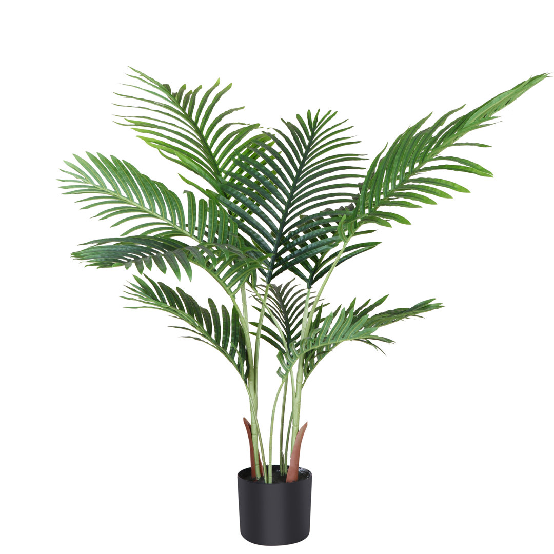 Adcock Artificial UV Resistant Palm Tree in Pot Faux Green Areca Palm Plant, Fake Tree